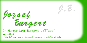 jozsef burgert business card